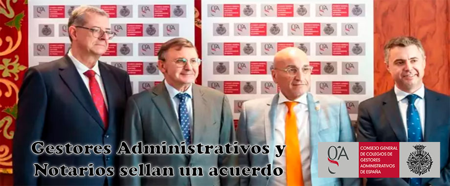 Gestores Administrativos y Notarios firman acuerdo